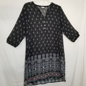 J. Jill Black and White Patterned Dress